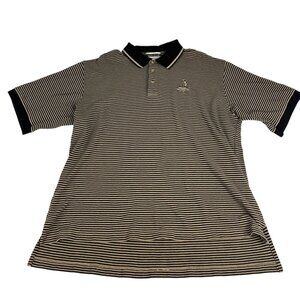 Vintage IZOD Club Pinehurst 1895 Striped Golf Polo Shirt Men's XXL 2XL Golfing
